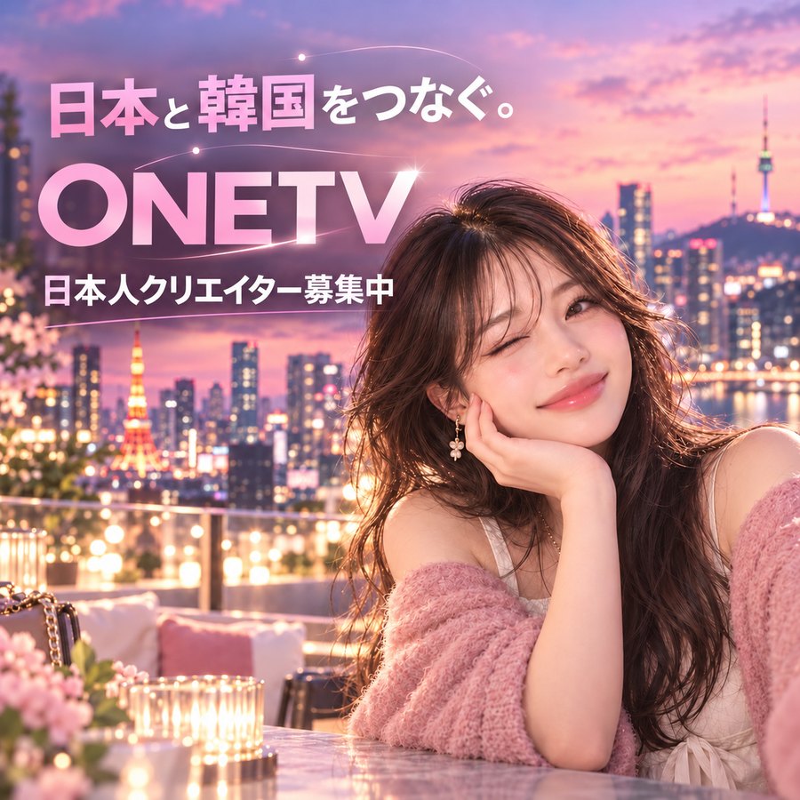 日本と韓国をつなぐ。ONETV 日本人クリエイター募集中